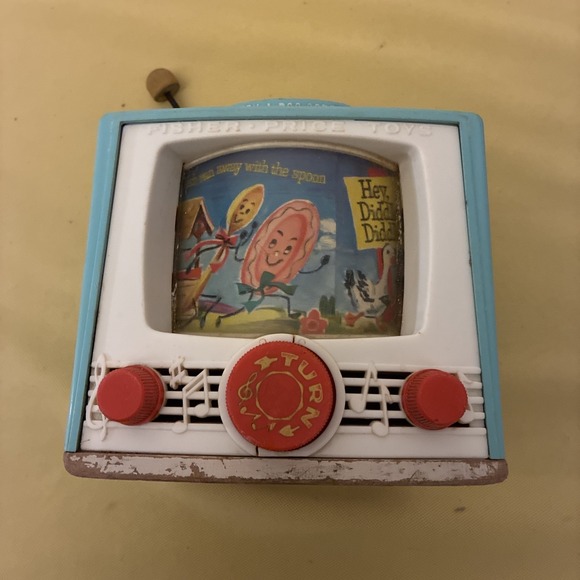 Fisher Price Hey Diddle Diddle Peek A Boo Screen TV Music Toy U164 - 1964-'65 - Picture 2 of 10